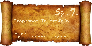Szappanos Trisztán névjegykártya